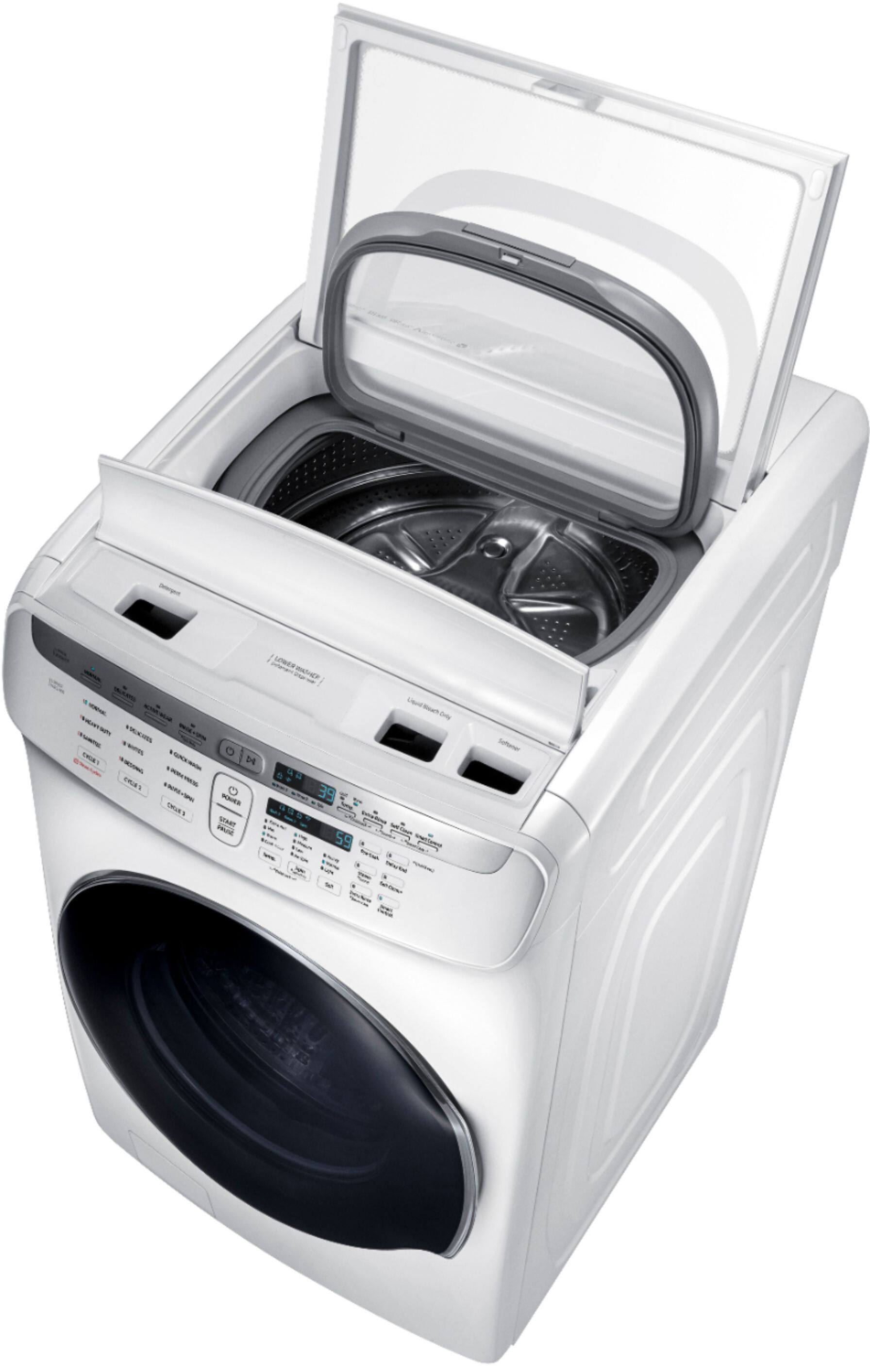 Samsung FlexWash; 5.5 Cu. Ft Washer with Steam White WV55M9600AW Best Buy