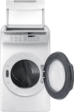 Samsung - 7.5 cu. ft. capacity 13-Cycle FlexDry Gas Dryer with MultiSteam - White - Front_Standard