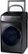 Left. Samsung - 5.5 Cu. Ft. High-Efficiency Smart Front Load Washer with Steam and FlexWash - Black Stainless Steel.