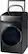 Left. Samsung - 5.5 Cu. Ft. High-Efficiency Smart Front Load Washer with Steam and FlexWash - Black Stainless Steel.