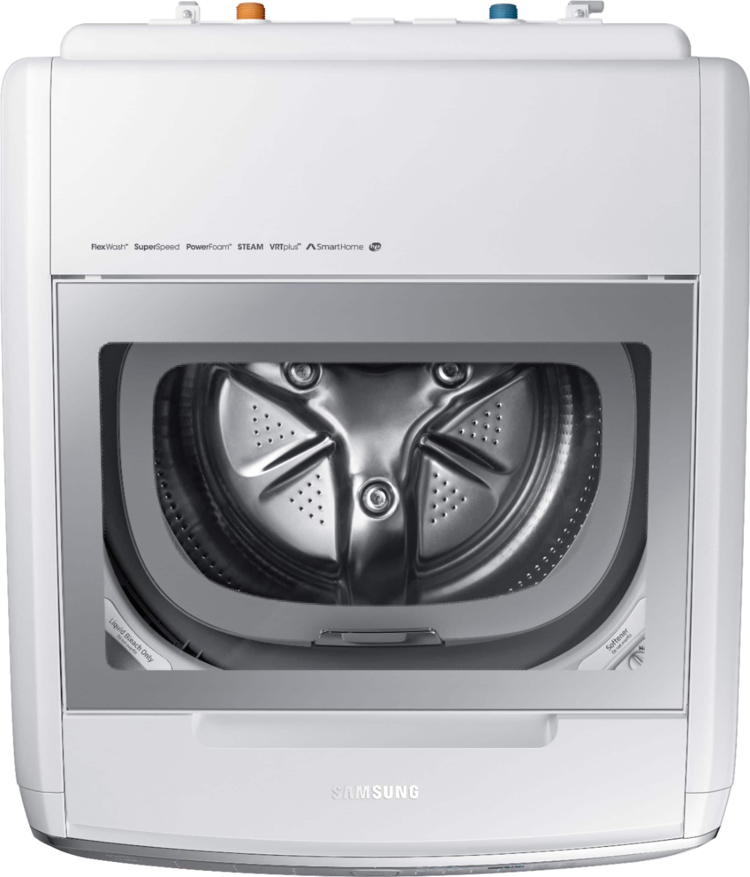 Alt View 11. Samsung - 6.0 Cu. Ft. High-Efficiency Smart Front Load Washer with Steam and FlexWash - White.