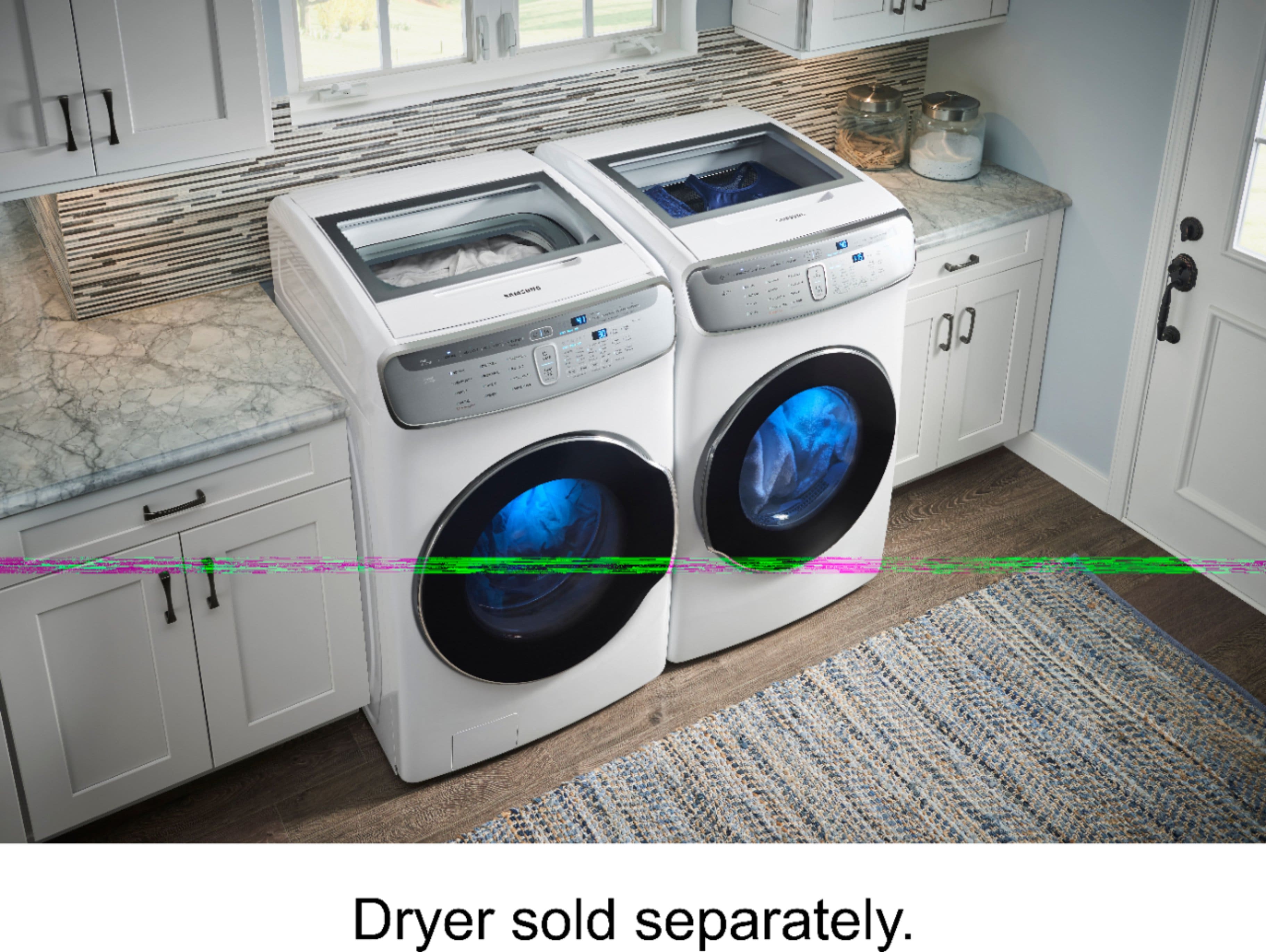 Alt View 18. Samsung - 6.0 Cu. Ft. High-Efficiency Smart Front Load Washer with Steam and FlexWash - White.