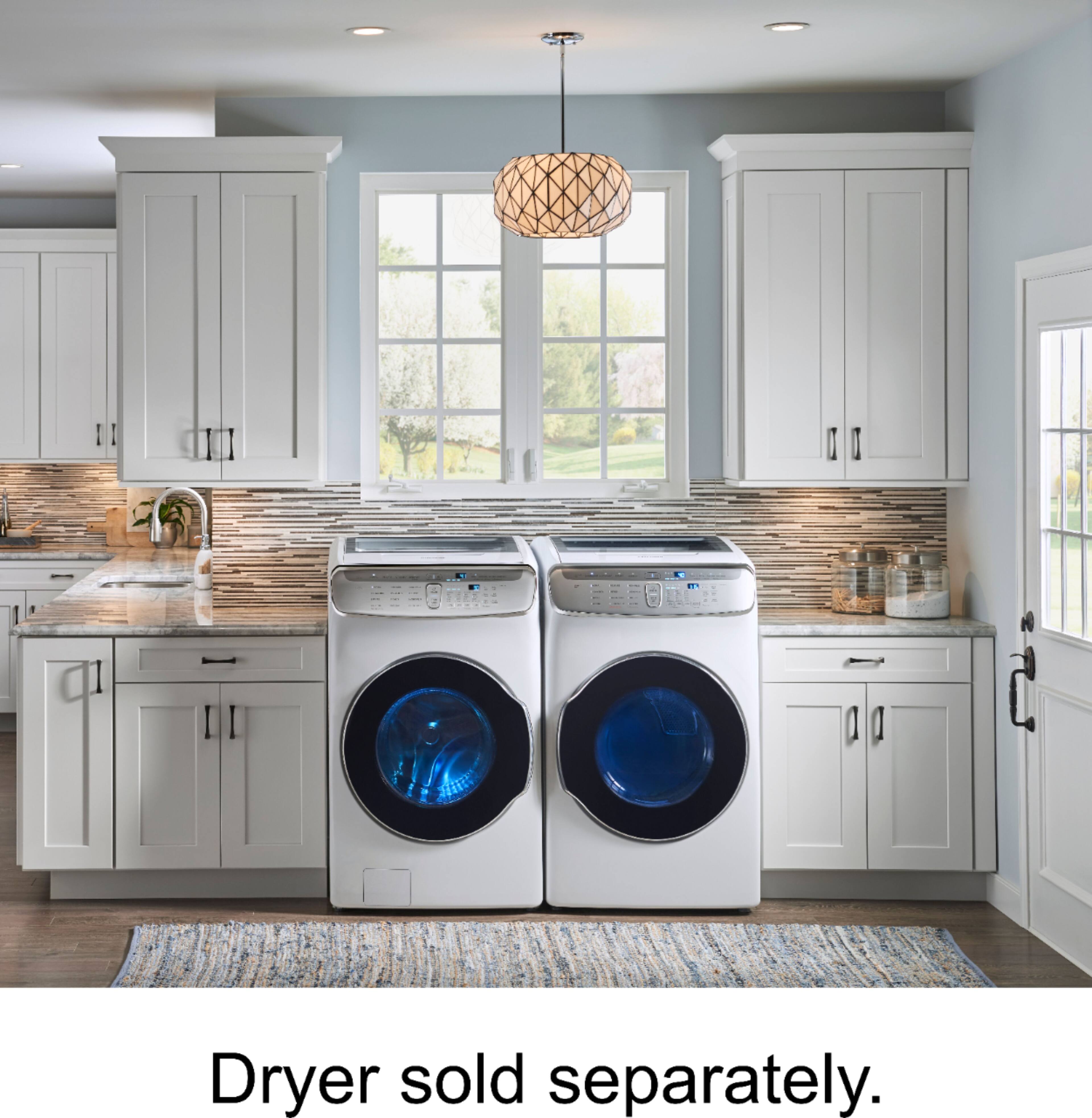 Alt View 19. Samsung - 6.0 Cu. Ft. High-Efficiency Smart Front Load Washer with Steam and FlexWash - White.