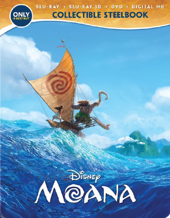  Moana [SteelBook] [Includes Digital Copy] [3D] [Blu-ray] [Only @ Best Buy] [Blu-ray/Blu-ray 3D] [2016]