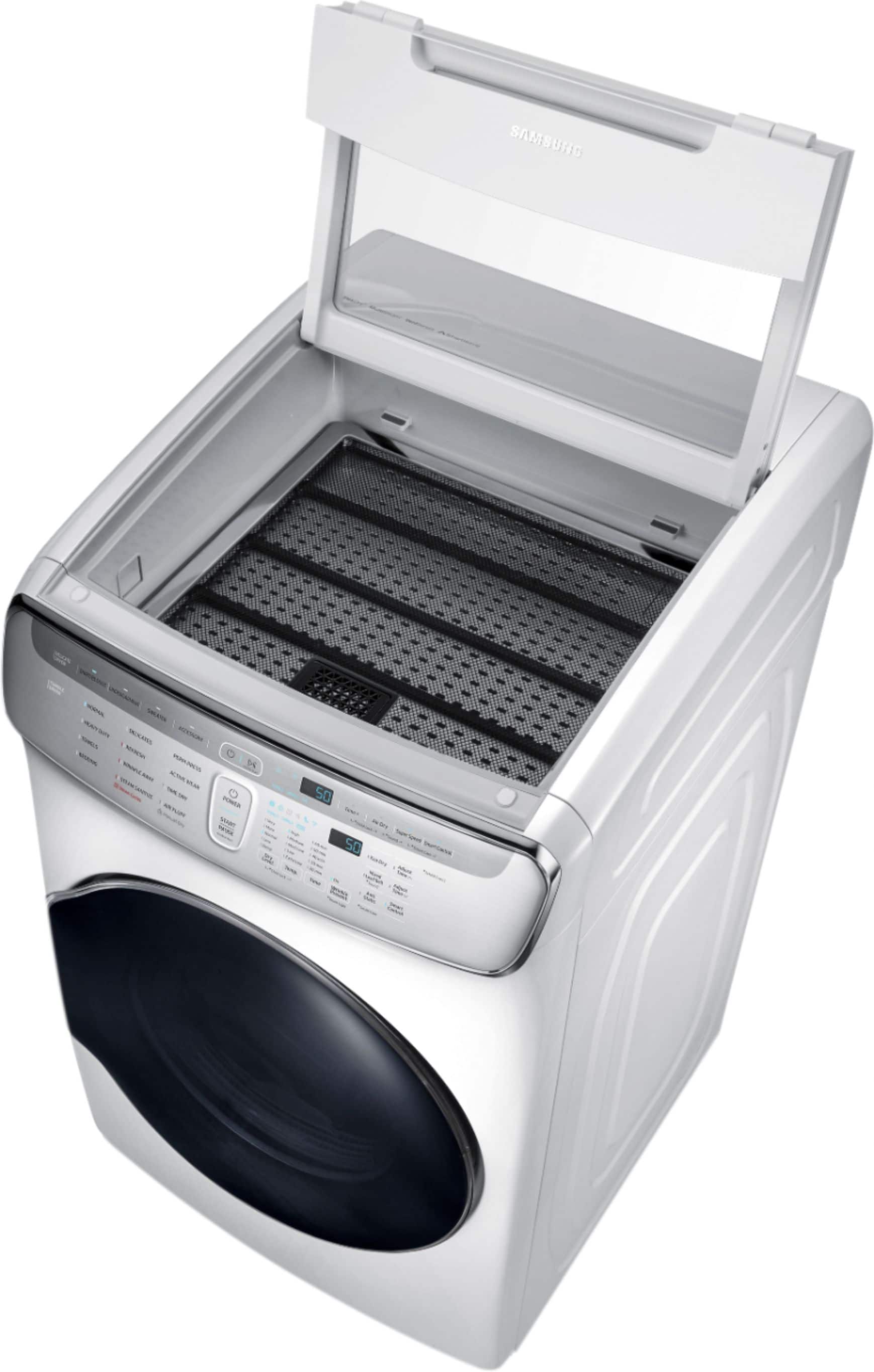 Alt View 13. Samsung - 7.5 Cu. Ft. Smart Gas Dryer with Steam and FlexDry - White.