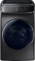 Alt View Zoom 1. Samsung - 6.0 Cu. Ft. High-Efficiency Smart Front Load Washer with Steam and FlexWash - Black stainless steel.