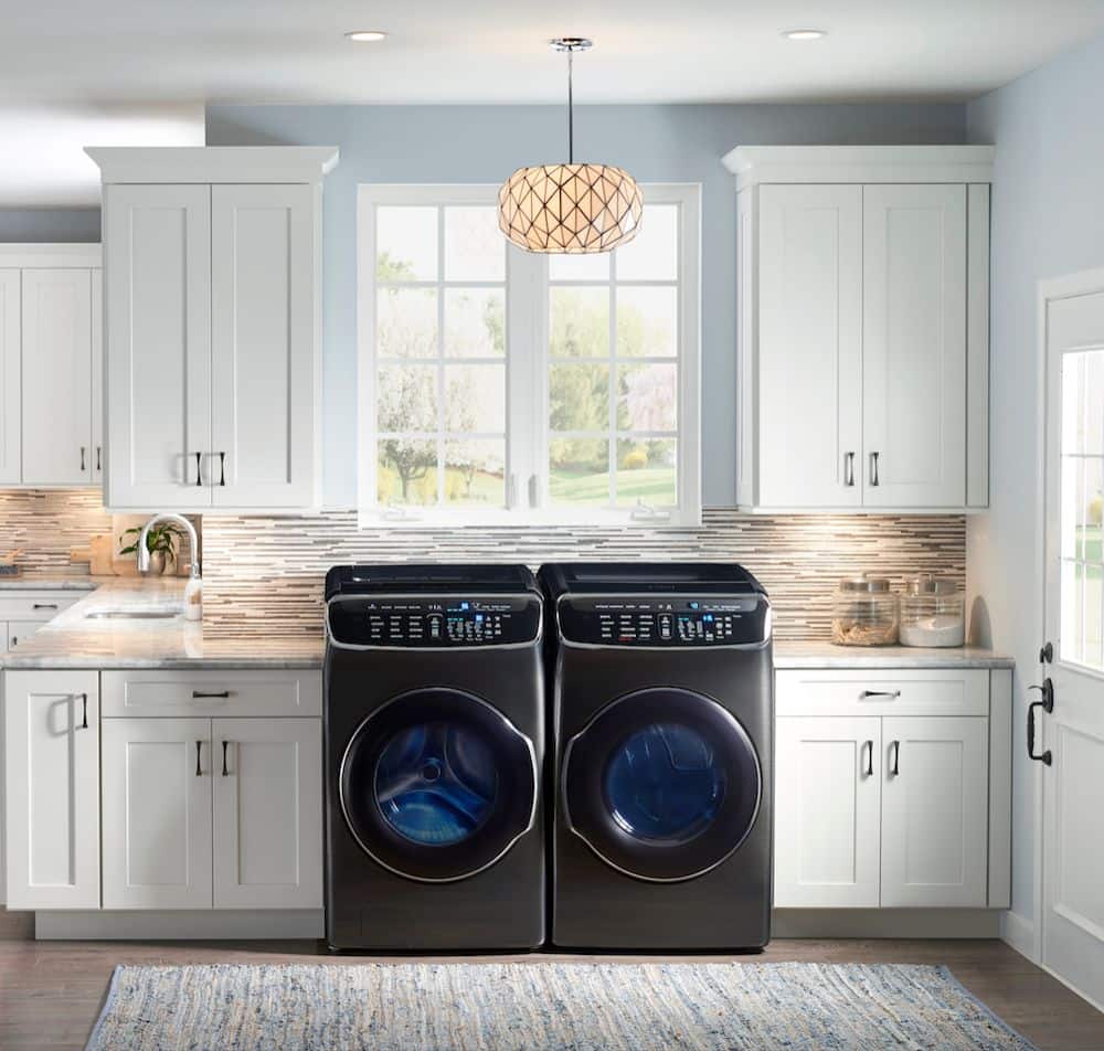 Alt View 15. Samsung - 7.5 Cu. Ft. Smart Gas Dryer with Steam and FlexDry - Black Stainless Steel.