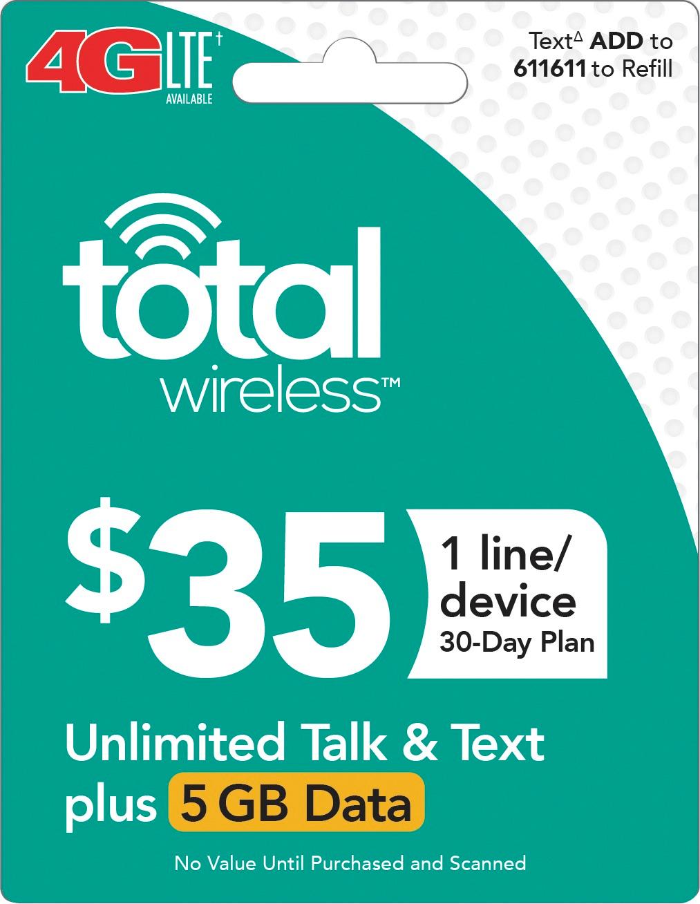 Total Wireless $35 Prepaid Phone Card 