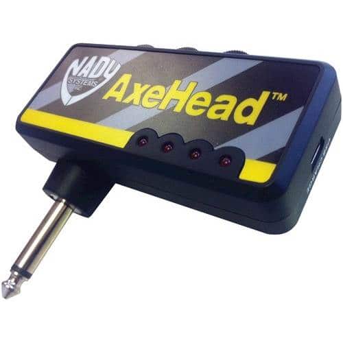 Front. Nady - AxeHead™ Mini Headphone Guitar Amplifier - Black.