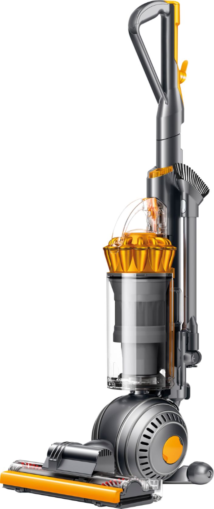 Angle View: Dyson - Cinetic Big Ball Total Clean Upright Vacuum - Iron/Bright Silver/Sprayed Yellow/Red