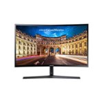 Front Standard. Samsung - CF398 Series C27F398FWN 27" LED Curved FHD FreeSync Monitor - High Glossy Black.