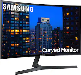 Samsung - 27" F398 Series FHD AMD FreeSync Curved Monitor (HDMI, DP) - Glossy Black