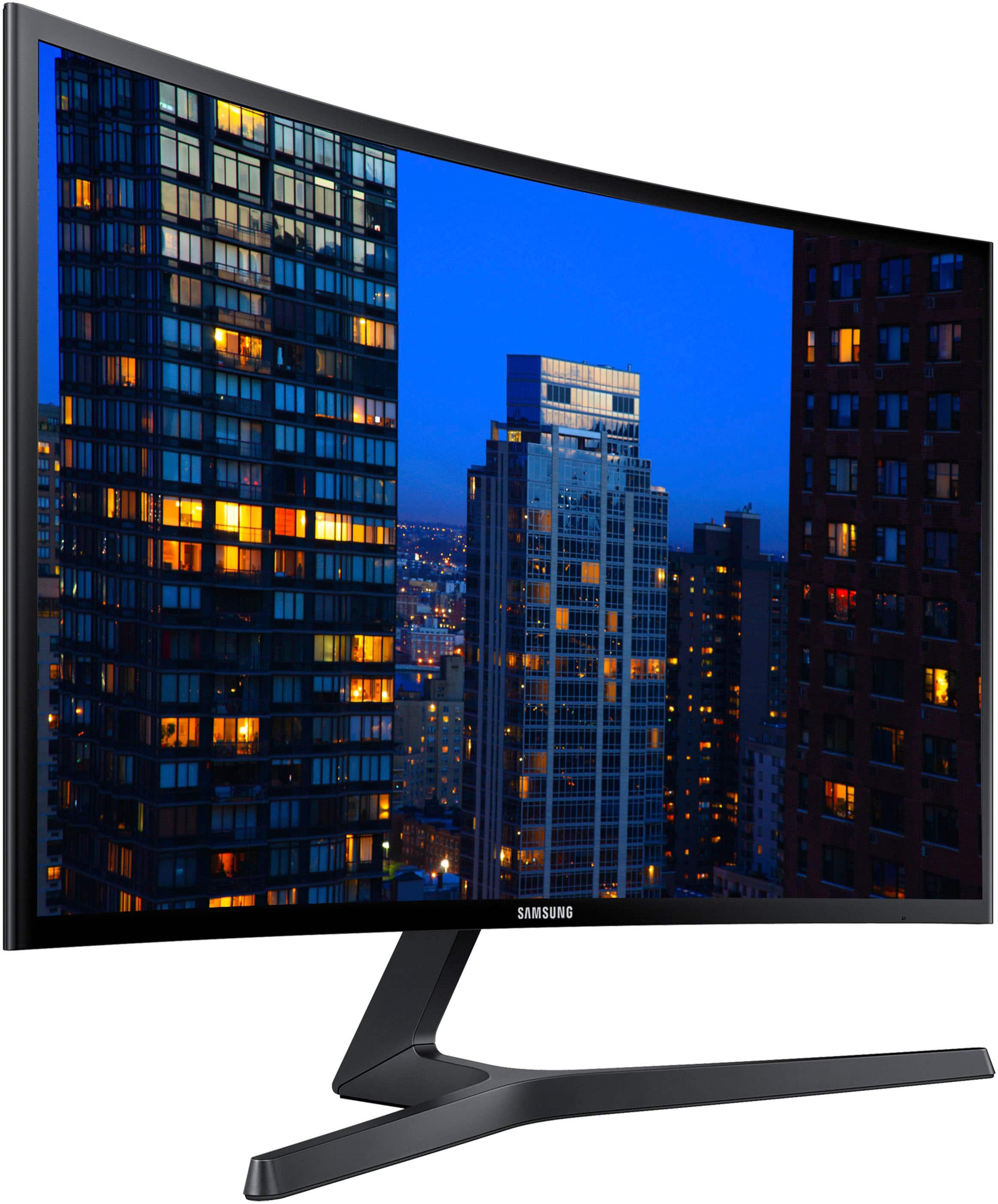 Alt View 13. Samsung - 27" F398 Series FHD AMD FreeSync Curved Monitor (HDMI, DP) - Glossy Black.