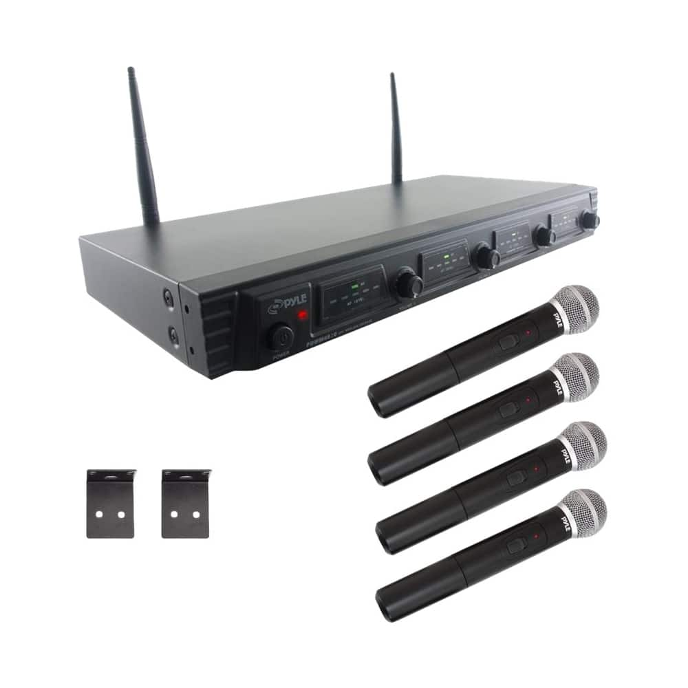 Best Buy PYLE 4 Channel UHF Wireless Microphone System PDWM4520