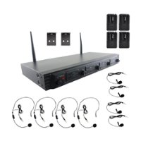 PYLE - Pro 4-Channel UHF Wireless Microphone System - Front_Zoom