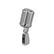 Front. PYLE - Classic Retro Vintage Style Unidirectional Dynamic vocal Microphone - Silver.