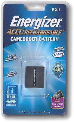 Front Standard. Energizer - Rechargeable Lithium-Ion Battery.