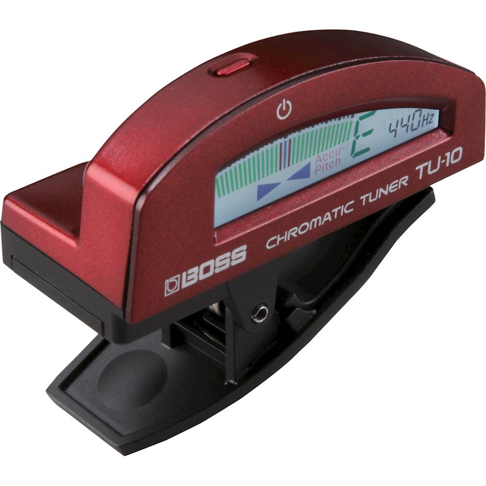 BOSS Audio Clip-On Chromatic Tuner Metallic Red TU-10-RD - Best Buy