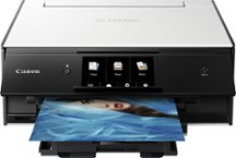 Canon - PIXMA TS9020 Wireless All-In-One Printer - White/Black - Larger Front