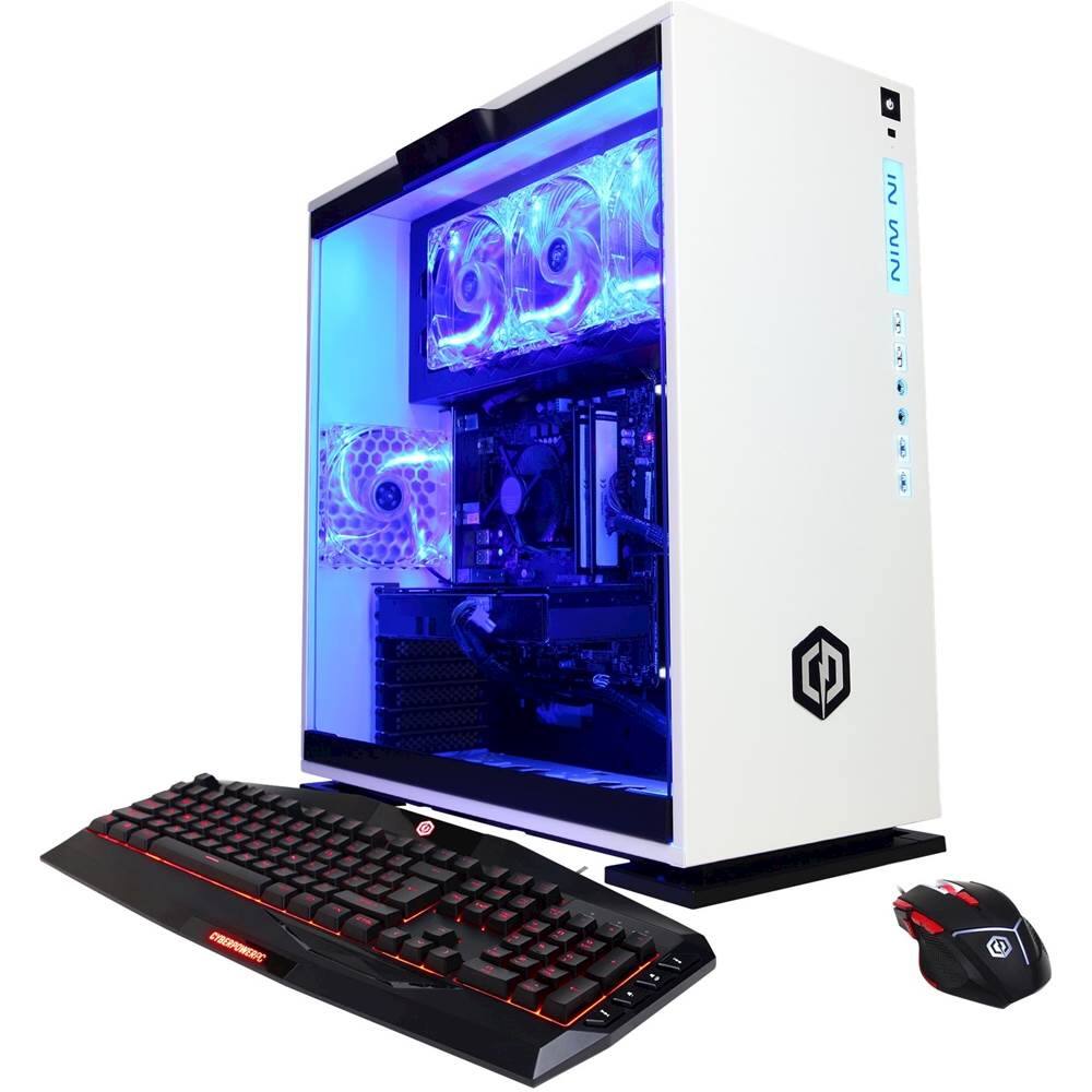 CyberPowerPC - BattleBox Essential Desktop - Intel Core i7 - 16GB Memory - NVIDIA GeForce GTX 1060 - 1TB Hard Drive + 120GB SSD - White - Larger Front