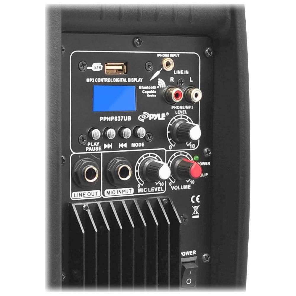 Alt View 11. PylePro - 8" 600W 2-Way Wireless PA Speaker System - Black.