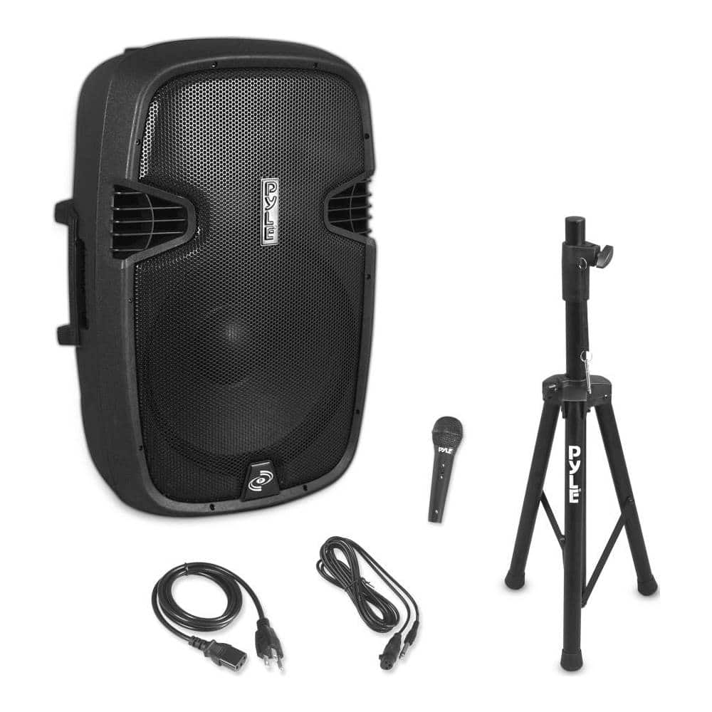 Front. PYLE - 15" 1500W 2-Way Wireless PA Speaker System - Black.