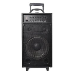 PYLE - Pro 10" 800W Portable Bluetooth PA System - Black - Front_Zoom