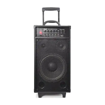 Front. PYLE - Pro 10" 800W Portable Bluetooth PA System - Black.