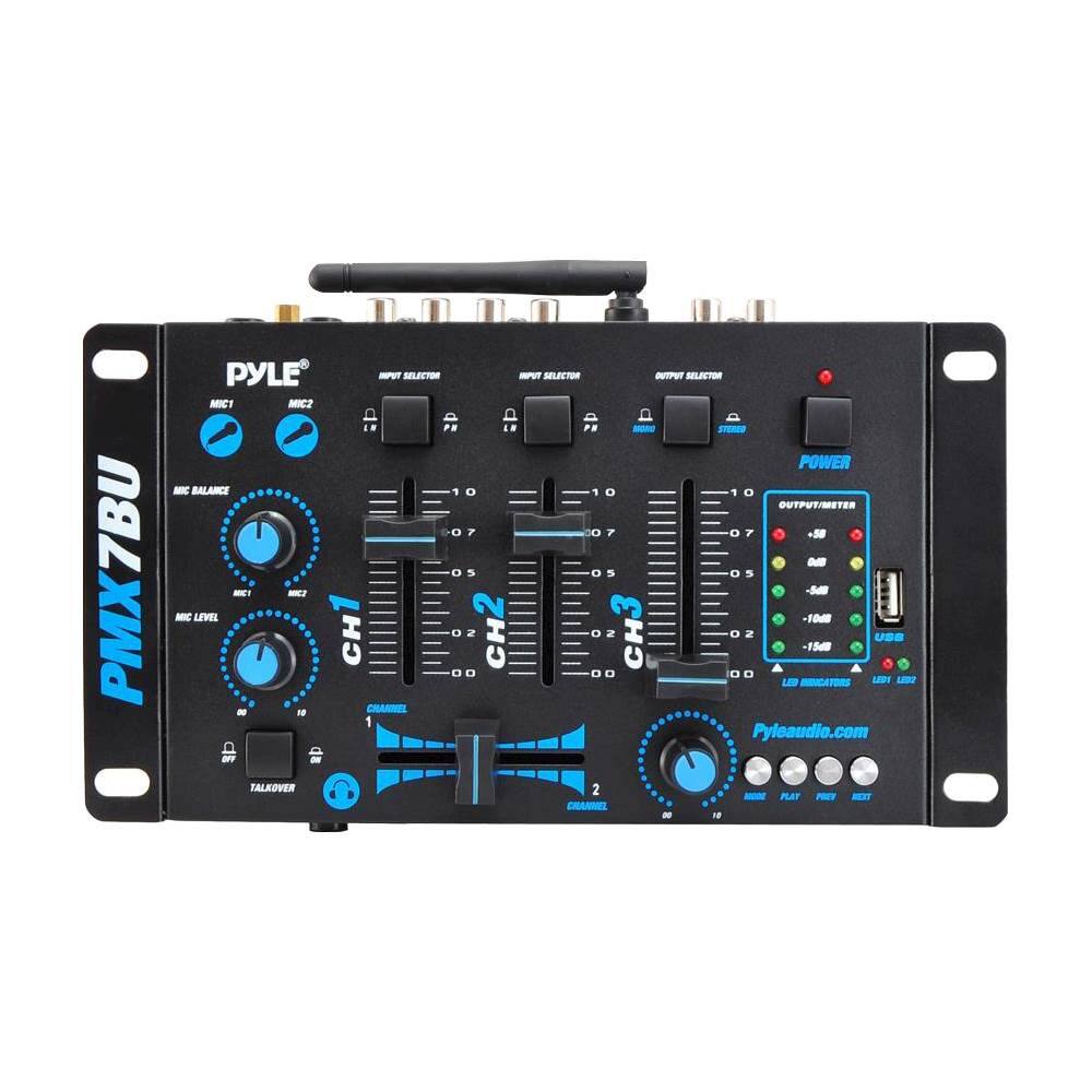 Alt View 12. PylePro - 3-Channel Bluetooth DJ Mixer - Black.