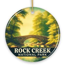 OrnamentallyYou - Serene Rock Creek National Park Stone Bridge Ornament - Multi-colored