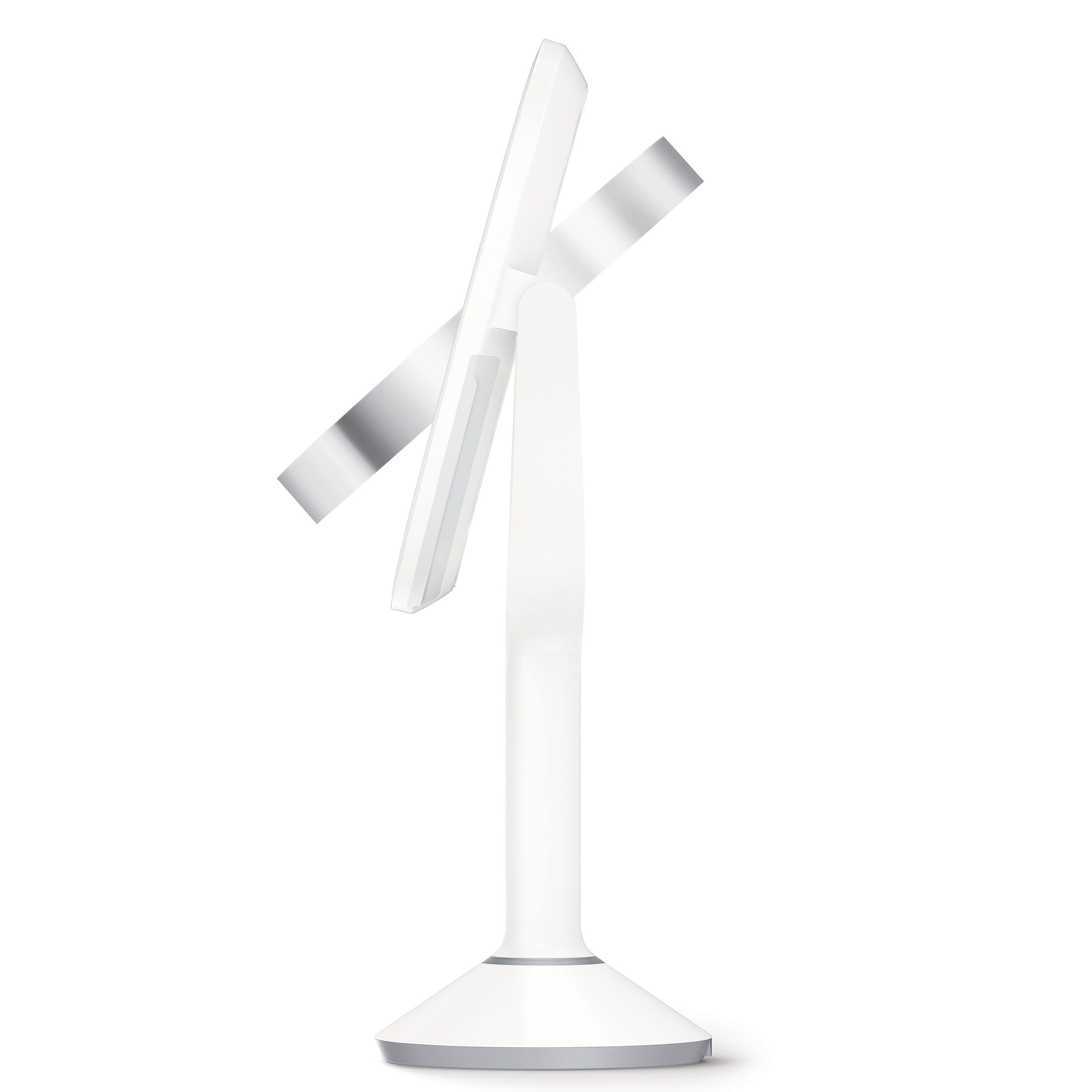 Alt View 3. simplehuman - sensor mirror trio, white stainless steel - White.