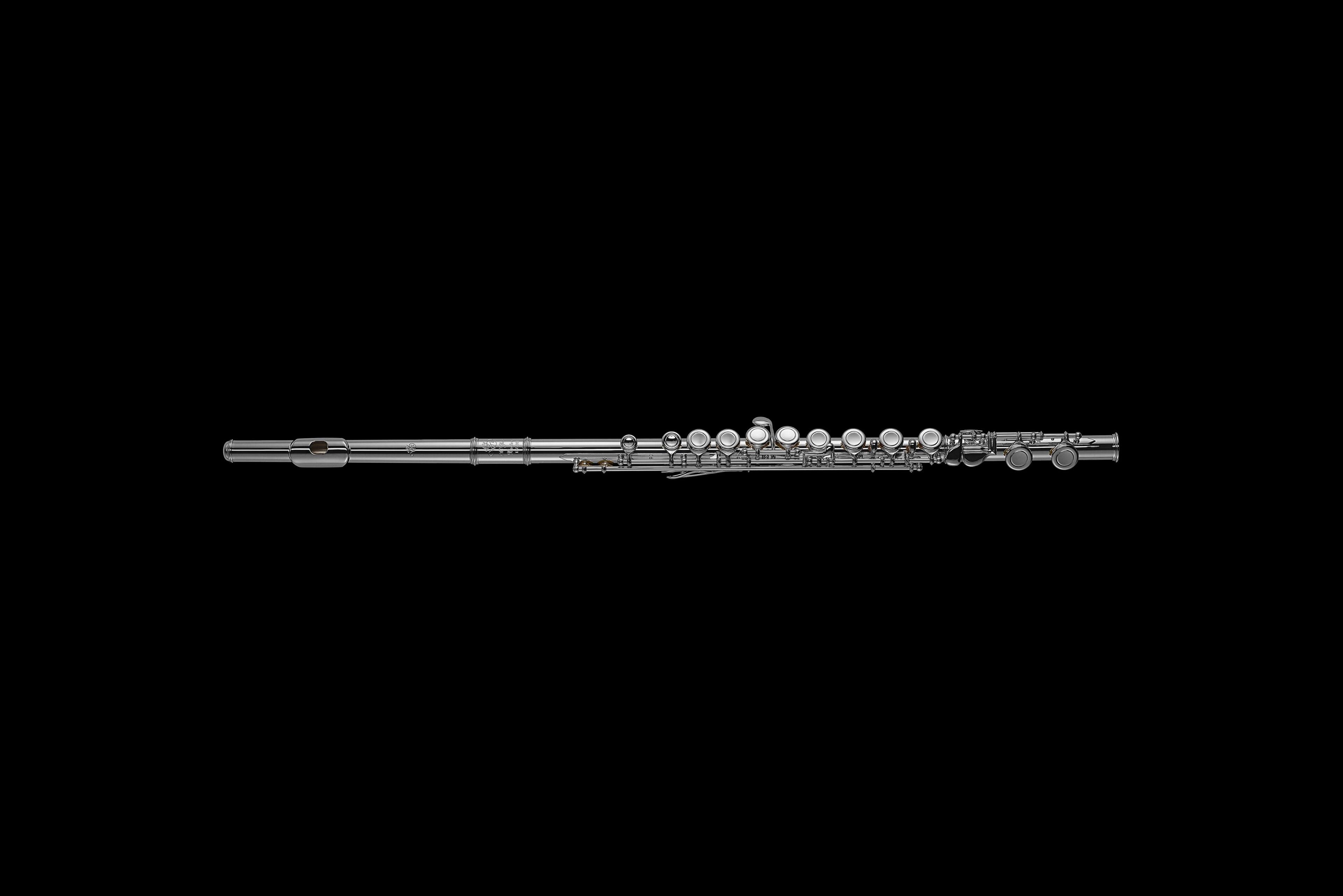 Alt View 2. Di Zhao Flutes - DZ-301 COA Student Flute | Closed Hole | Offset G | C Foot | Sterling Silver Riser | Hand-Cut Headjoint - Silver.