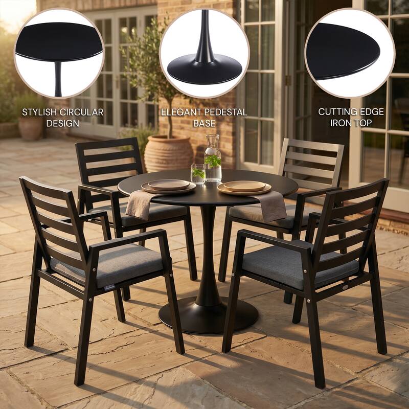 STYLISH CIRCULAR DESIGN  
ELEGANT PEDESTAL BASE  
CUTTING EDGE IRON TOP  
WINSHOP
