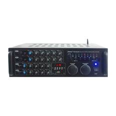 Front. PYLE - Pro 2000W Bluetooth Stereo Mixer Karaoke System - Black.