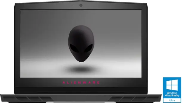 Front. Alienware - 17.3" Laptop - Intel Core i7 - 16GB Memory - NVIDIA GeForce GTX 1070 - 1TB Hard Drive + 128GB Solid State Drive - Silver.