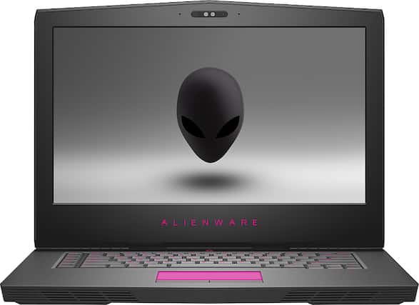 Front. Alienware - 15.6" Laptop - Intel Core i5 - 8GB Memory - NVIDIA GeForce GTX 1060 - 1TB Hard Drive - Silver.