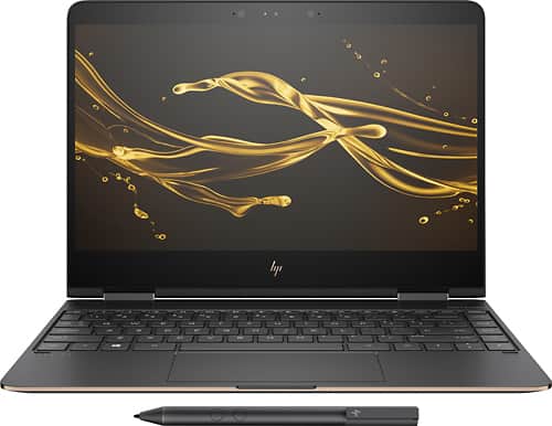 HP - Spectre x360 2-in-1 13.3" 4K Ultra HD Touch-Screen Laptop - Intel Core i7 - 16GB Memory - 512GB Solid State Drive - Dark ash silver - Larger Front