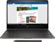 Front. HP - Spectre x360 2-in-1 13.3" 4K Ultra HD Touch-Screen Laptop - Intel Core i7 - 16GB Memory - 512GB Solid State Drive - Dark ash silver.