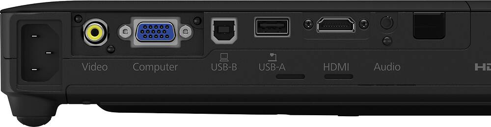 Back. Epson - PowerLite 1781W WXGA Wireless 3LCD Projector - Black.