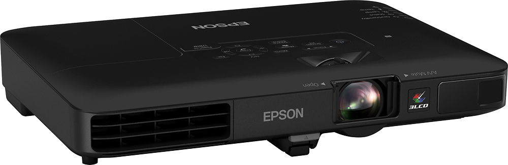 Angle View: Epson - PowerLite 1781W WXGA Wireless 3LCD Projector - Black