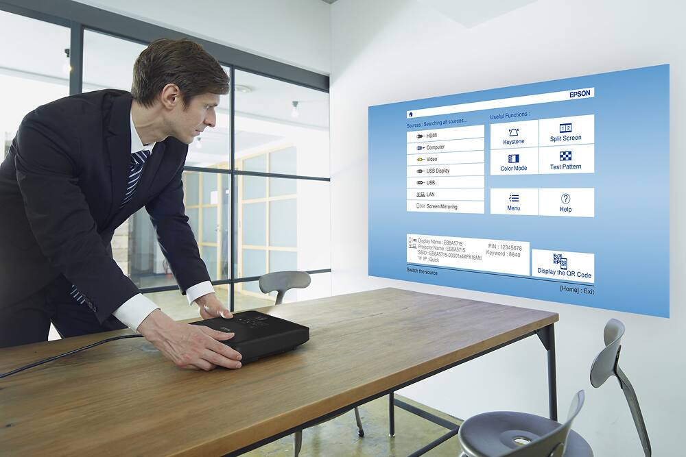 Alt View 17. Epson - PowerLite 1781W WXGA Wireless 3LCD Projector - Black.