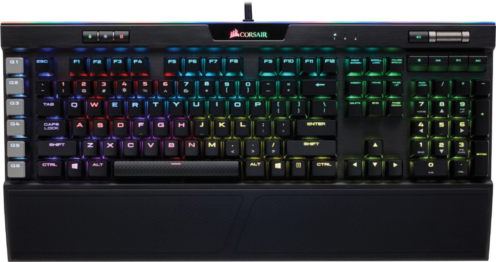 CORSAIR PLATINUM K95 Wired Gaming Mechanical Cherry MX Brown Switch Keyboard RGB Backlighting Black CH-9127012-NA - Best