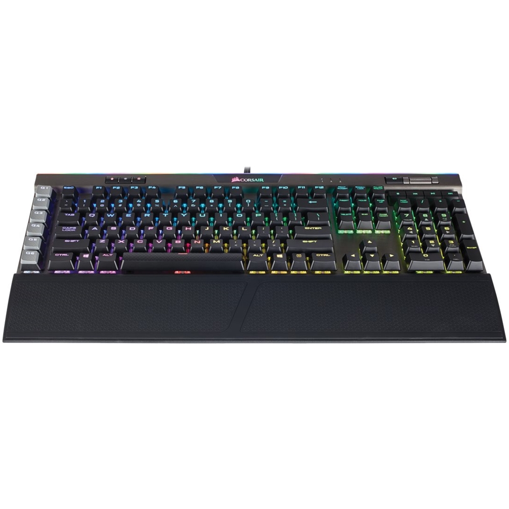 Best Buy: CORSAIR K95 RGB PLATINUM Full-size Wired Mechanical Cherry MX Speed Linear Switch Gaming Keyboard with 6 Programmable Gunmetal CH-9127114-NA
