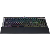 CORSAIR - K95 RGB PLATINUM Full-size Wired Mechanical Cherry MX Speed Linear Switch Gaming Keyboard with 6 Programmable G-Keys - Gunmetal - Front_Zoom