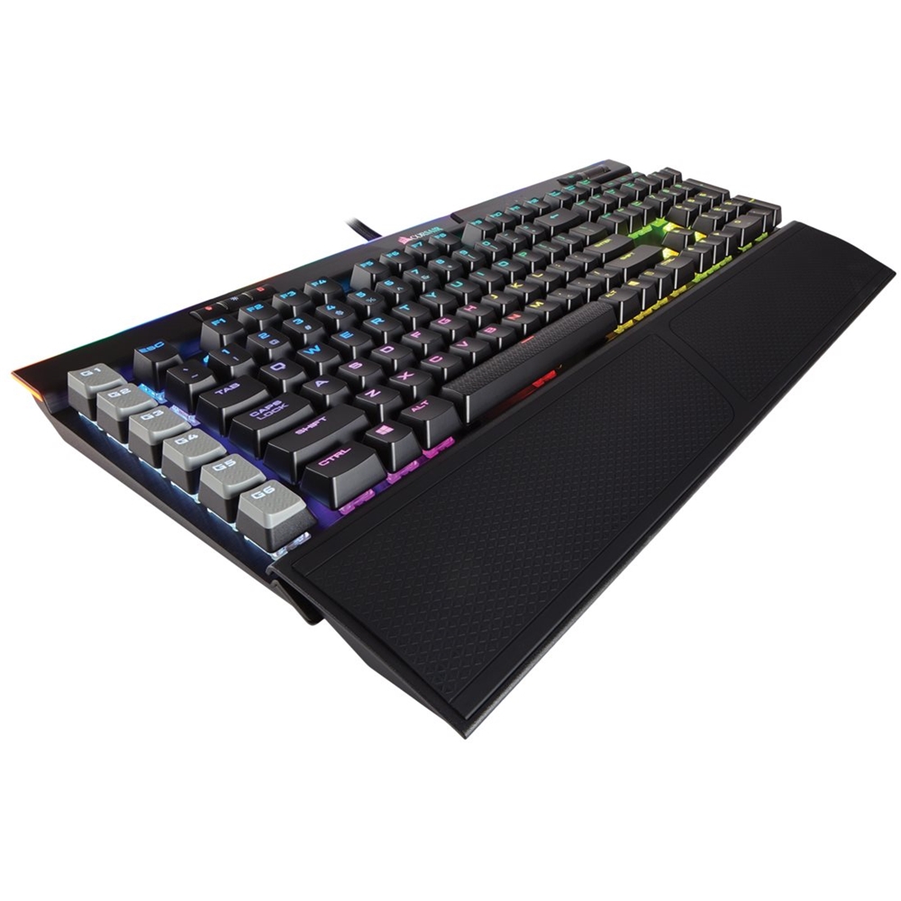 Left View: CORSAIR - K95 RGB PLATINUM Mechanical Gaming Keyboard Cherry MX Speed RGB LED Backlit - Black