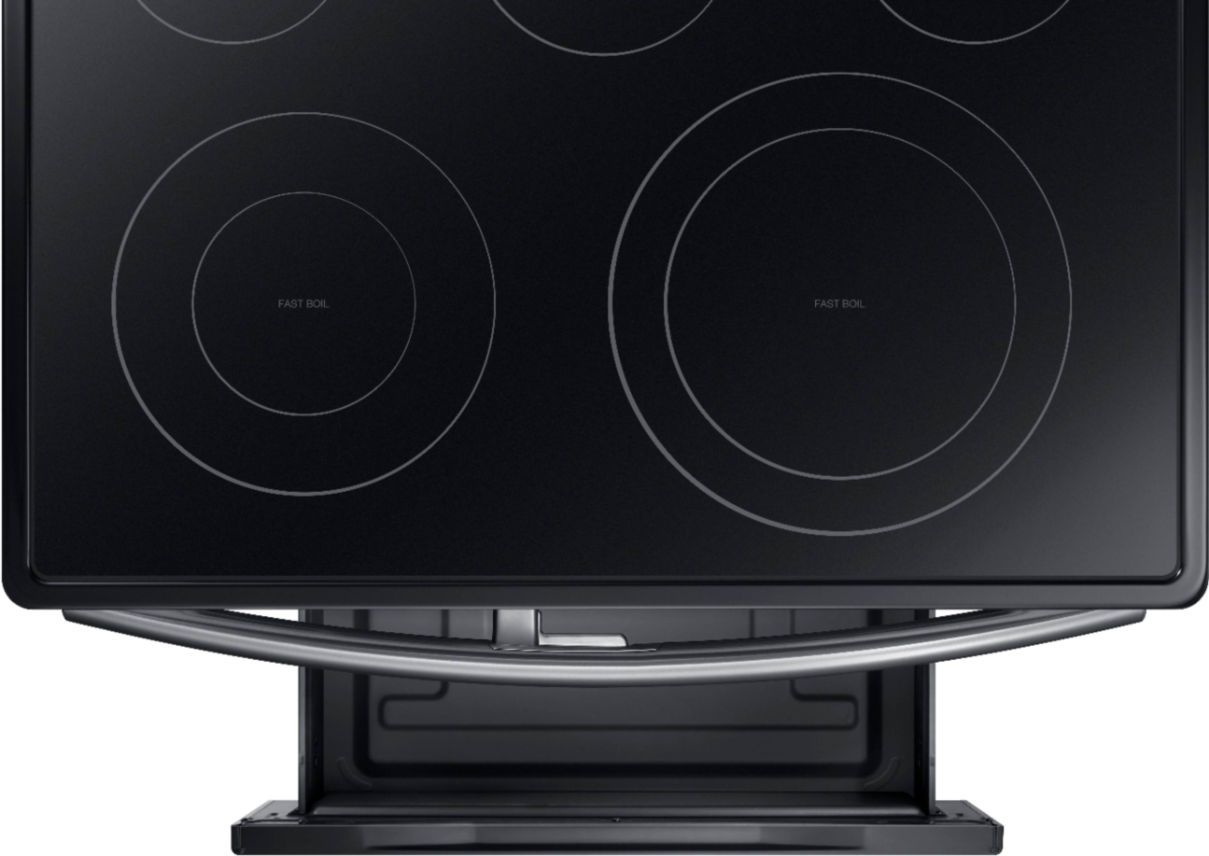 Alt View 2. Samsung - 5.9 cu. ft. Flex Duo™ Freestanding Fingerprint Resistant Electric Range - Black Stainless Steel.