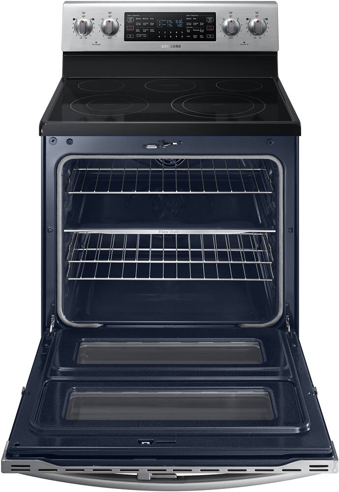 Alt View 11. Samsung - 5.9 cu. ft. Flex Duo Freestanding Electric Range - Stainless Steel.