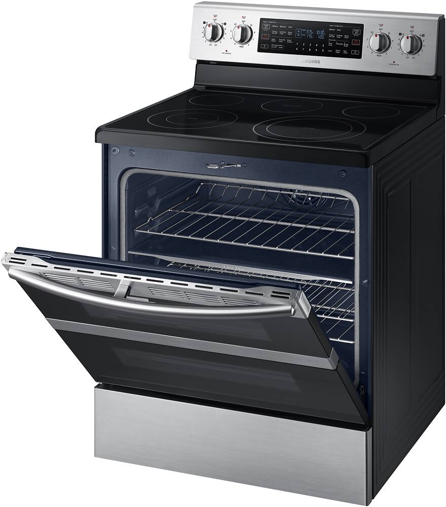 Alt View 13. Samsung - 5.9 cu. ft. Flex Duo Freestanding Electric Range - Stainless Steel.
