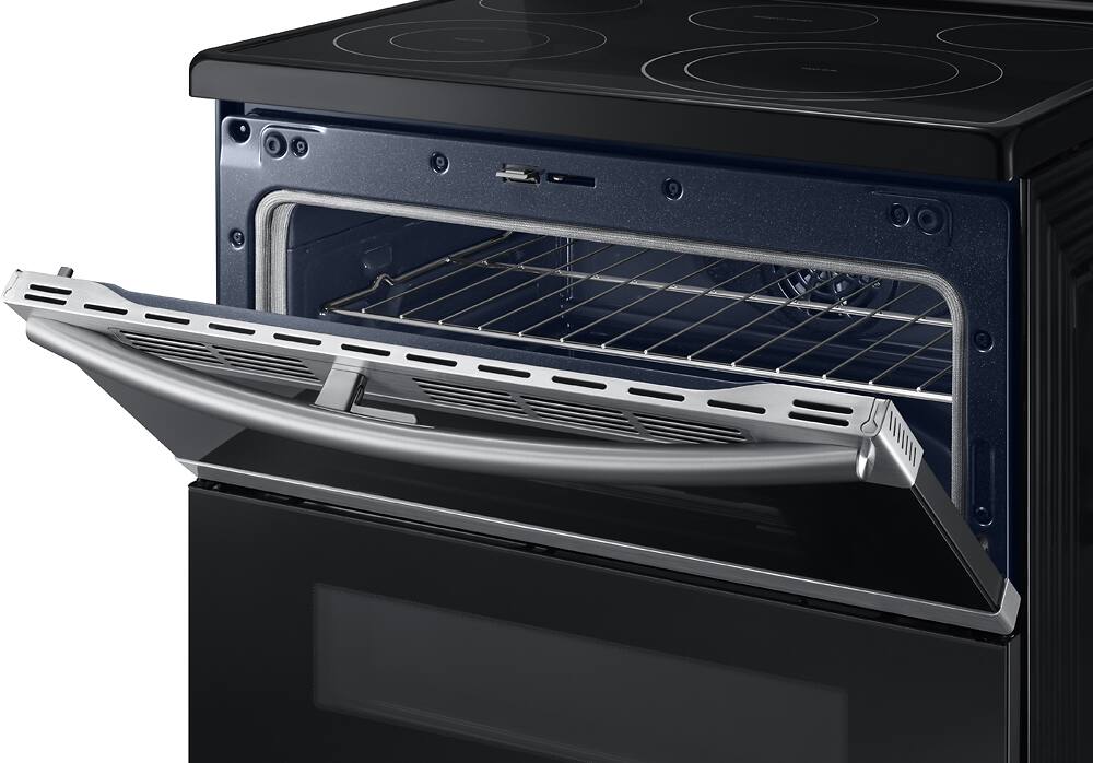 Alt View 1. Samsung - 5.9 cu. ft. Flex Duo Freestanding Electric Range - Stainless Steel.
