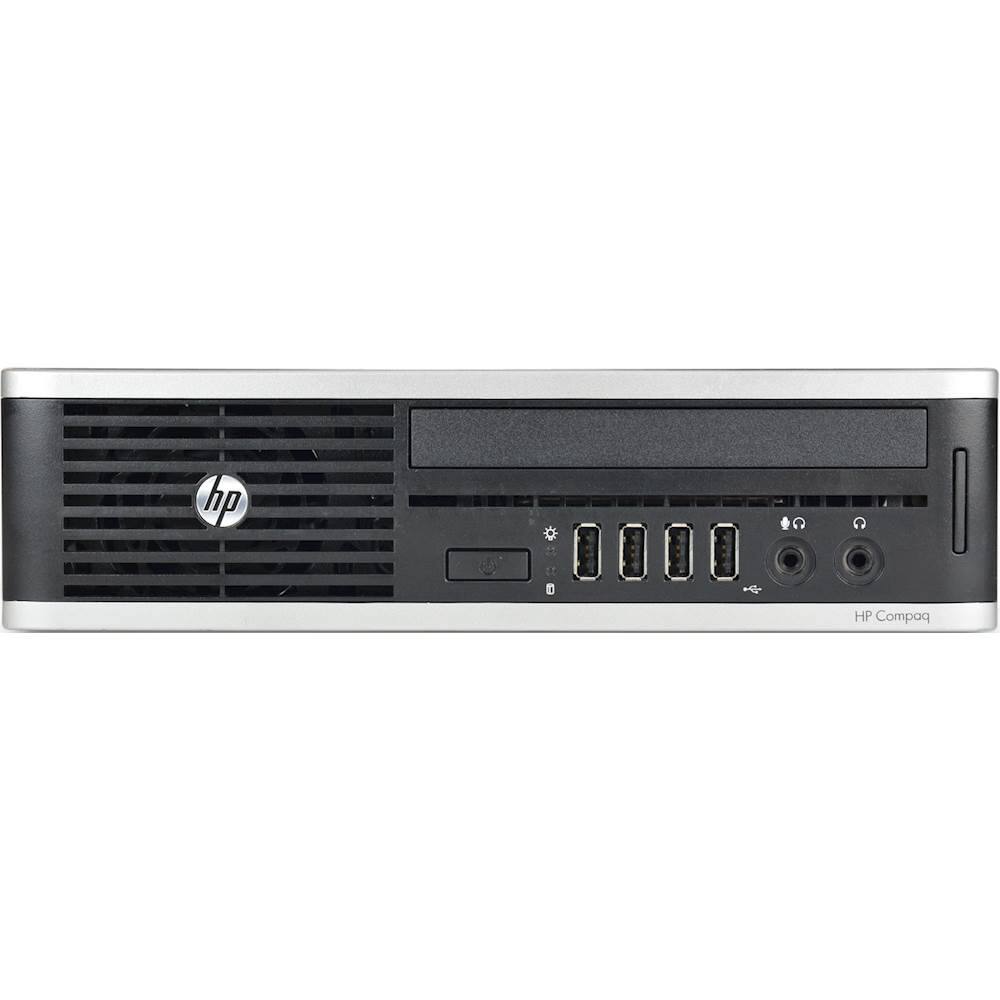 Front. HP - Refurbished Compaq Desktop - Intel Pentium - 4GB Memory - 250GB Hard Drive - Black.